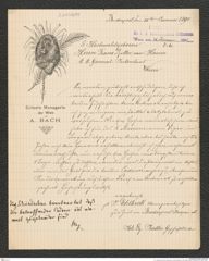 k.k. naturhistorisches Hofmuseum, Intendanzakten 1885-1896 (Hauer), Aktenzahl Z.61/1890, Seite 1